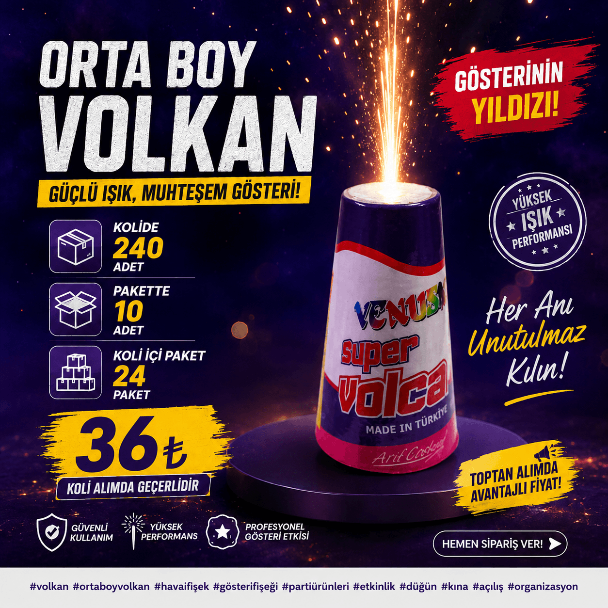 Venüs Orta Boy Volkan Konik 667 modeli paket görseli