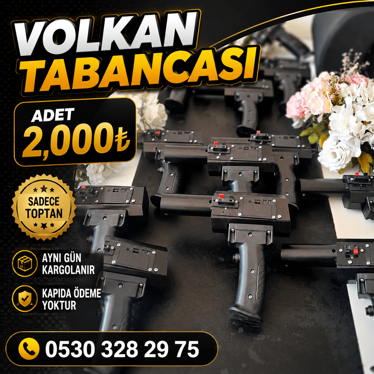 Sahne Girişi Volkan Tabancası - Profesyonel Sahne Efekt Ürünü